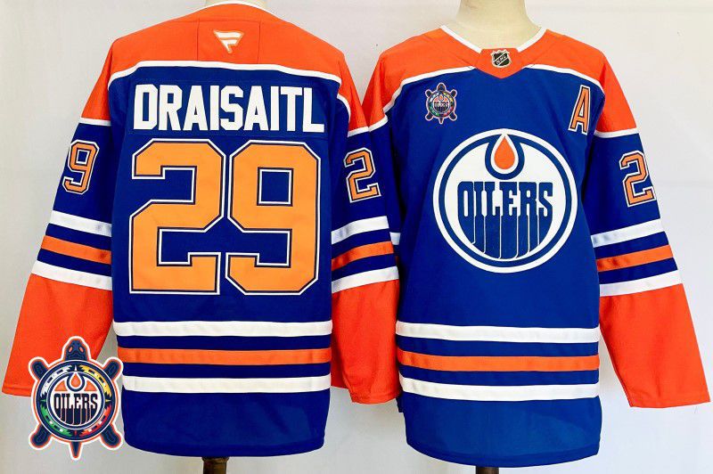 Men Edmonton Oilers 29 Draisaitl Blue Fanatics 2025 NHL Jersey style 6